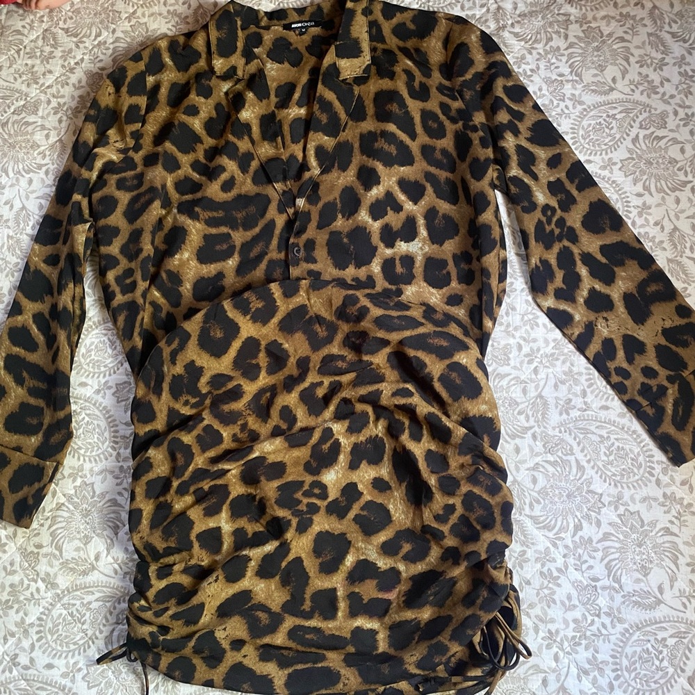 cheetah print 2 piece